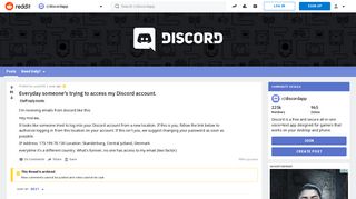 
                            5. Everyday someone's trying to access my Discord account ...