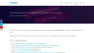 
                            11. Everything from the '100 Days of Divi' Countdown all in One Place