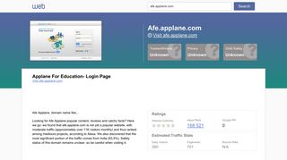 
                            9. Everything on afe.applane.com. Applane For Education- Login Page.