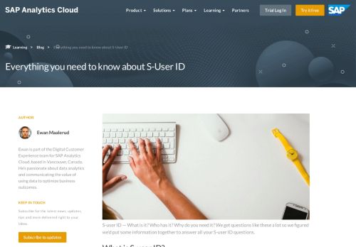 
                            10. Everything you need to know about S-User ID | SAP Analytics Cloud ...