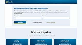 
                            9. EVG Kundenportal: Login