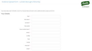 
                            10. Evidence Upload Form - London Borough of Bromley