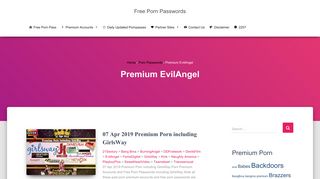 
                            2. EvilAngel - Free Porn Passwords