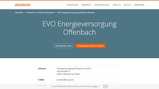 
                            8. EVO Energieversorgung Offenbach Kündigungsadresse - Aboalarm