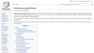 
                            3. Evolutionary game theory - Wikipedia