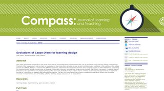 
                            9. Evolutions of Carpe Diem for learning design | Usher | Compass ...