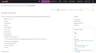 
                            2. Evolve-D theme - MoodleDocs - Moodle.org