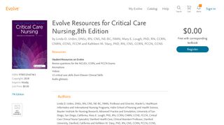 
                            6. Evolve Resources for Critical Care Nursing, 8th Edition - Elsevier