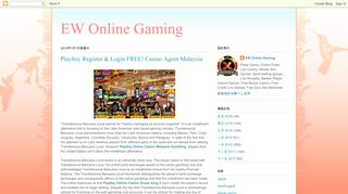 
                            12. EW Online Gaming : Play8oy Register & Login FREE! Casino Agent ...