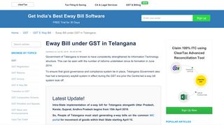 
                            7. Eway Bill under GST in Telangana - ClearTax