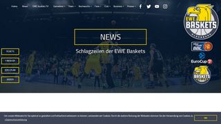 
                            13. EWE Baskets Oldenburg - News - Knappe Niederlage in Rom
