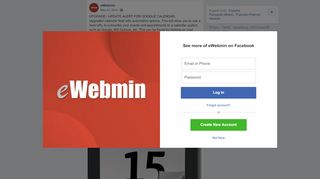 
                            7. eWebmin - UPGRADE / UPDATE ALERT FOR GOOGLE CALENDAR ...