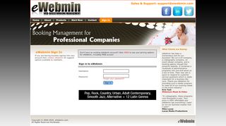 
                            3. eWebmin, Web-Based Booking Management :: Login