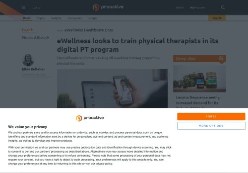 
                            8. eWellness looks to train physical therapists in its digital PT program