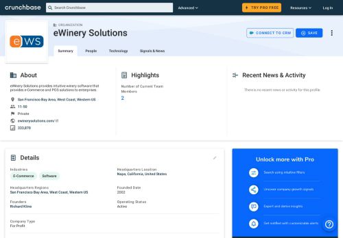 
                            9. eWinery Solutions | Crunchbase