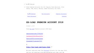 
                            3. Ex-load Premium Account 2018 – We Premium