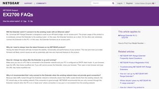 
                            1. EX2700 FAQs | Answer | NETGEAR Support - Netgear KB