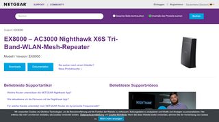 
                            1. EX8000 | Nighthawk WiFi Range Extender | NETGEAR Support