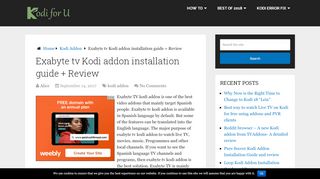 
                            6. Exabyte tv Kodi addon installation guide + Review - Kodiforu
