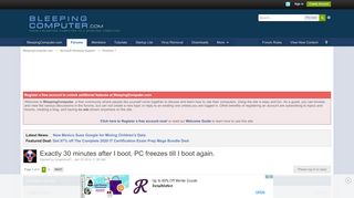 
                            11. Exactly 30 minutes after I boot, PC freezes till I boot again ...