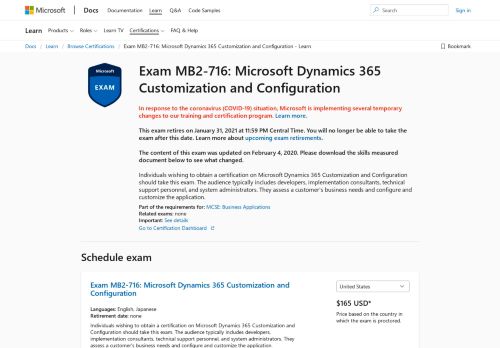 
                            12. Exam MB2-716: Microsoft Dynamics 365 Customization ...