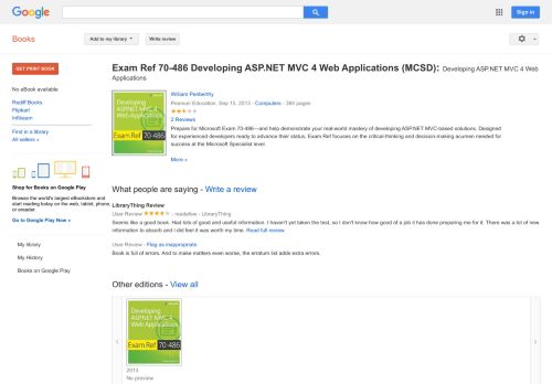 
                            11. Exam Ref 70-486 Developing ASP.NET MVC 4 Web Applications (MCSD): ...