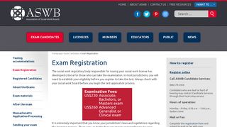 
                            6. Exam Registration | ASWB