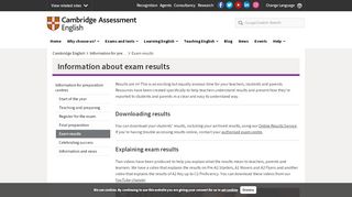 
                            3. Exam results | Cambridge English