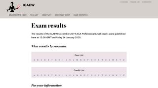 
                            2. Exam results - ICAEW.com