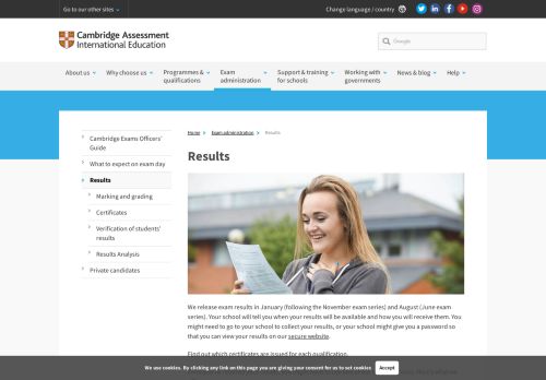 
                            5. Exam Results information - Cambridge International