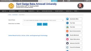 
                            3. Exam Results - Sant Gadge Baba Amravati University, Amravati ...