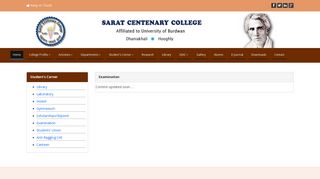 
                            3. Exam : Sarat Centenary College