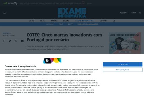 
                            12. Exame Informática | COTEC: Cinco marcas inovadoras com Portugal ...