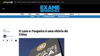 
                            13. Exame Informática | O caso e-Toupeira é uma vitória do Citius