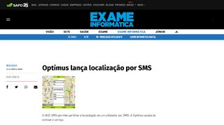 
                            13. Exame Informática | Optimus lança localização por SMS