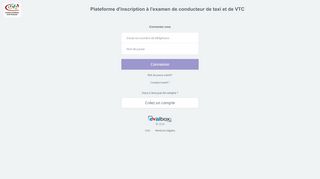 
                            2. Examen Taxi-VTC - Connexion
