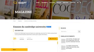 
                            9. Exames da cambridge university | Magazine - SlidePt.Net