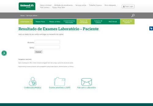 
                            12. Exames Laboratoriais - Unimed Joinville