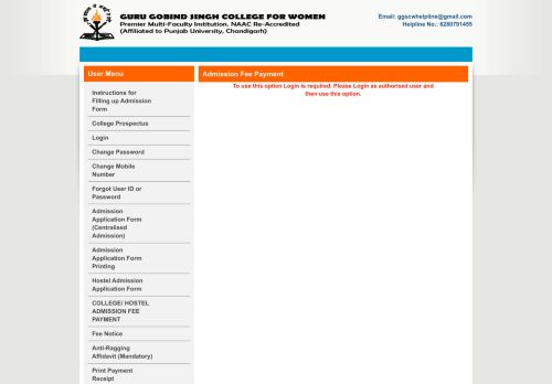 
                            5. Examination Fee - Guru Gobind Singh College for Women, Sector 26 ...
