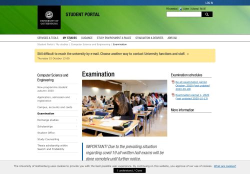 
                            3. Examination – Student Portal