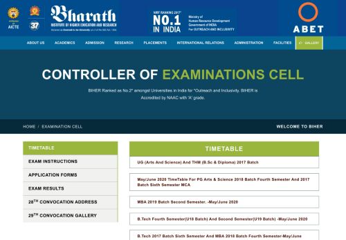 
                            6. Examinations - Bharath Institute of Higher Education and Research