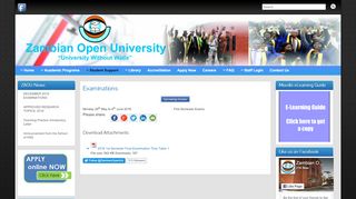 
                            6. Examinations – Zambian Open University