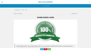 
                            6. EXAMLOADED LOGIN - NECO GCE ANSWERS