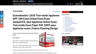 
                            10. Examokonline :2018 Test-inside AppSense APP-100 Exam Online ...