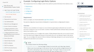 
                            8. Example: Configuring Login Retry Options - TechLibrary - Juniper ...