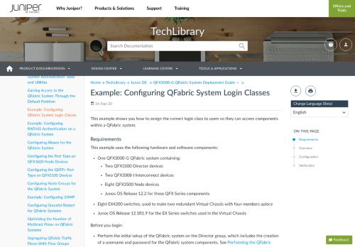 
                            13. Example: Configuring QFabric System Login Classes - TechLibrary ...