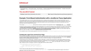 
                            5. Example: Form-Based Authentication with a JavaServer Faces ...