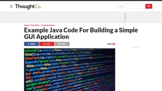 
                            5. Example Java Code For Building a Simple GUI Application - ThoughtCo