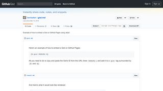 
                            5. Example of how to embed a Gist on GitHub Pages using Jekyll. · GitHub