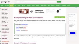 
                            12. Example of registration form in servlet - javatpoint